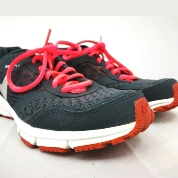 Nike Aeroply Women’s 6 Orange Gray Mesh Shoe - Picture 3 of 9